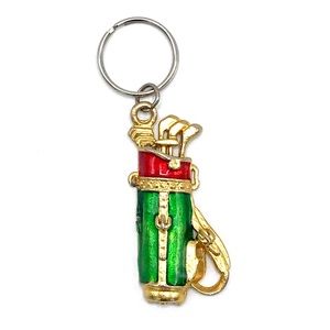 Aged and Patina Novelty Golf Keychain Charm